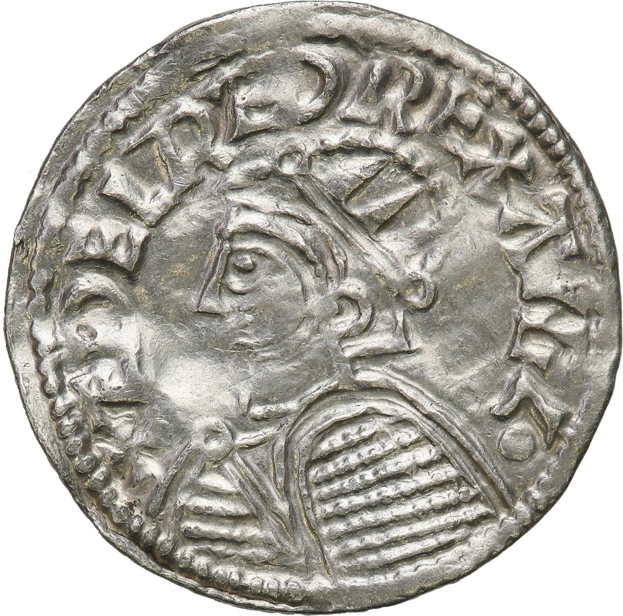 Anglia, Aethelred II (978-1016). Denar typu helmet